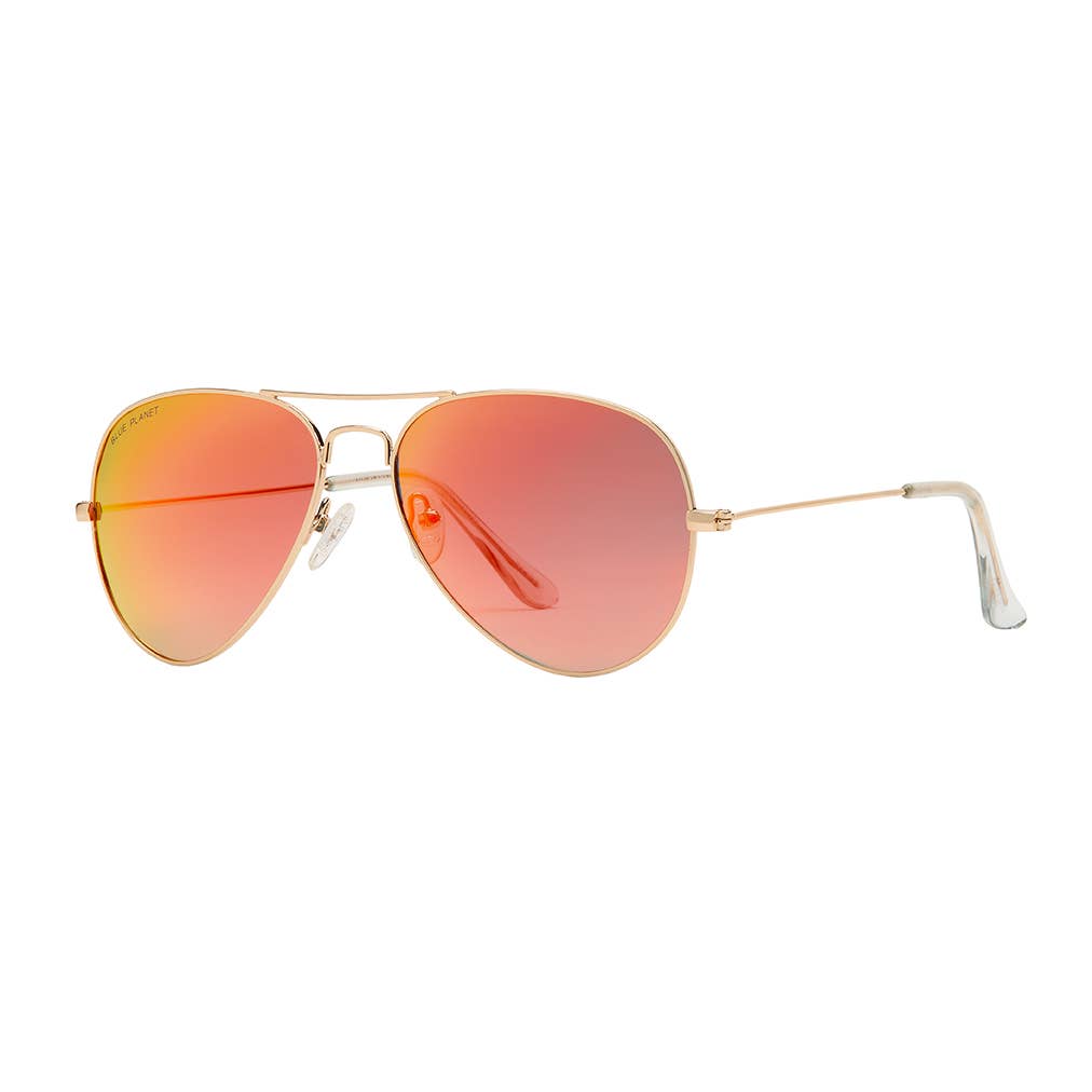 Wright II - Gold / Gradient Red Mirror Polarized Lens