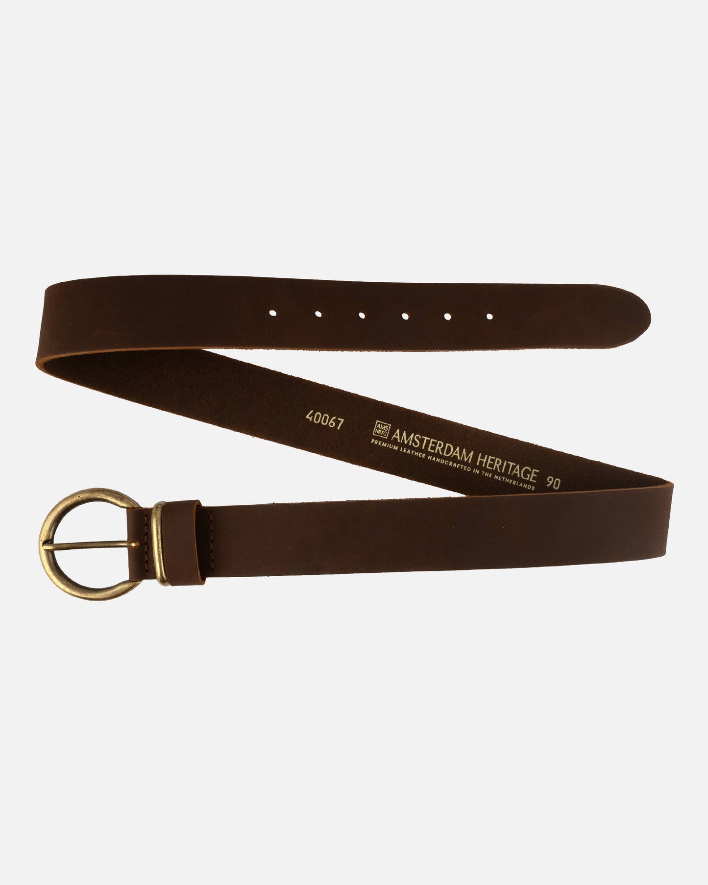 Leah | Classic Round Buckle Leather Belt
