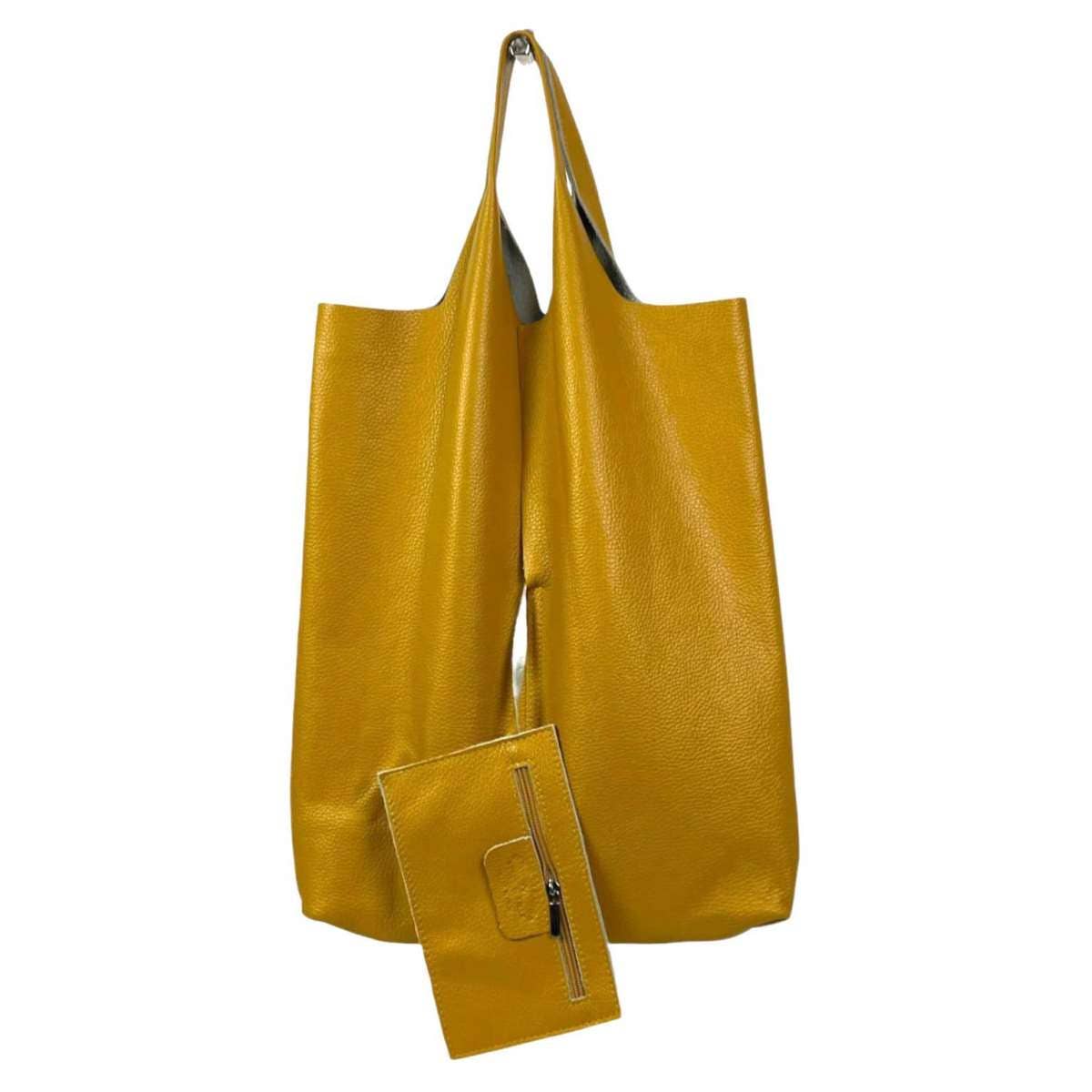 Leather University Shopper Bag with Extra Coin Pocket