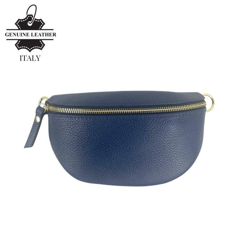 Italian Mini Leather Crossbody Waist Bag