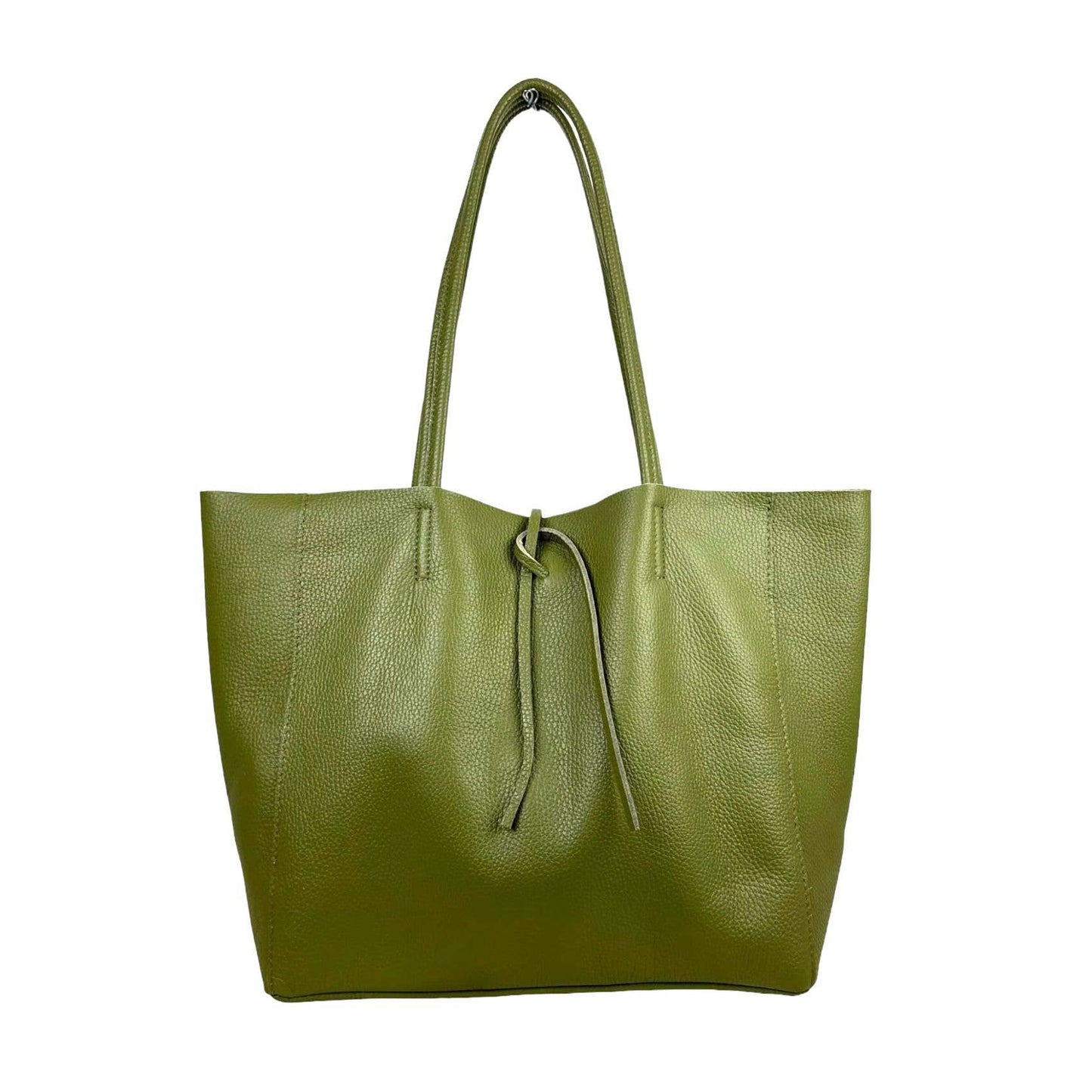 Leather Large University Shopper Bag