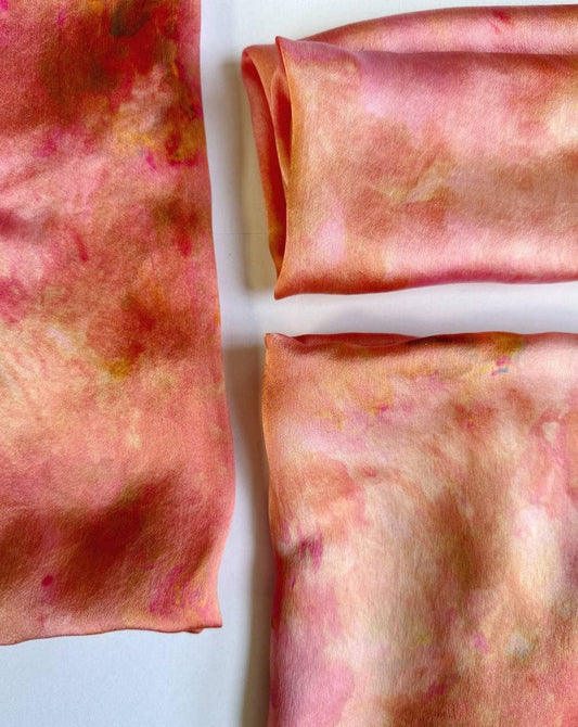 Coral Silk Scarf