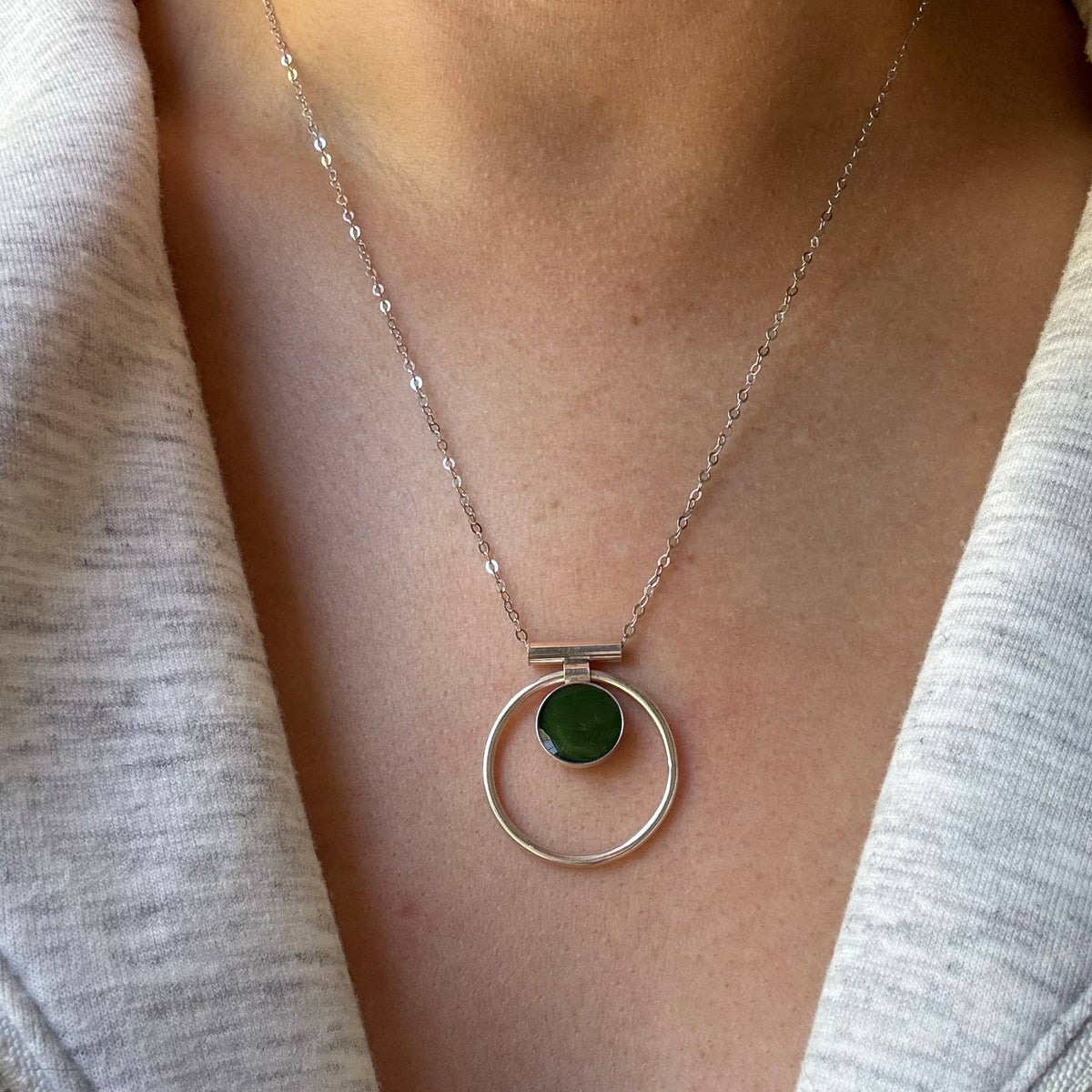 Emerald Annulet Necklace