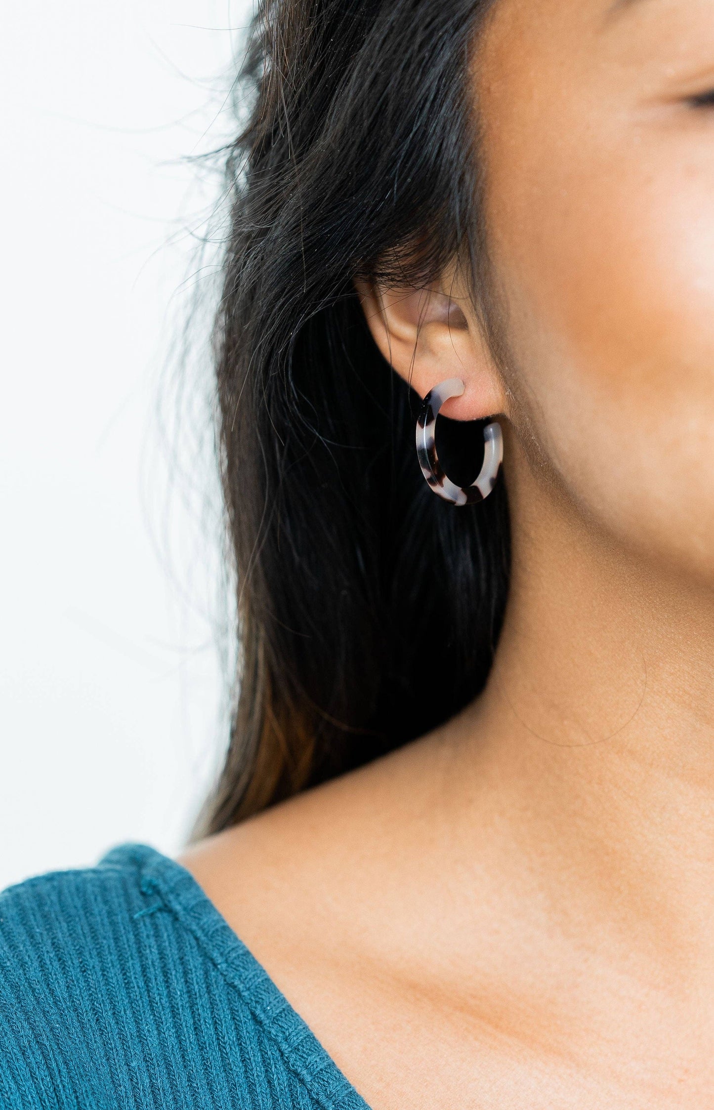 Cam Mini Hoops - Blonde Tortoise // Jewelry, Earrings, Fall