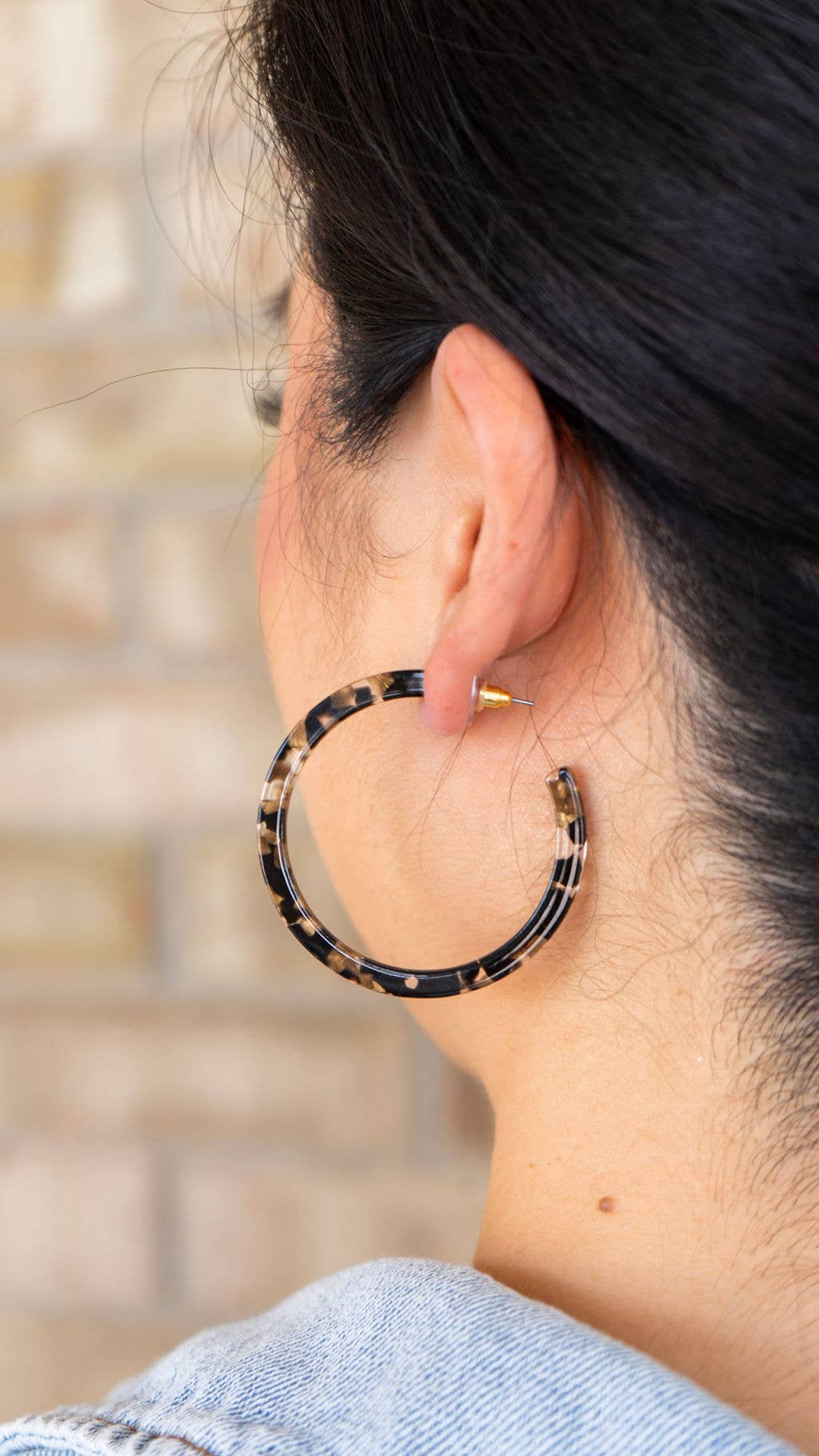 Cameron Hoops - Black & Bronze // Fall, Holiday, Earrings