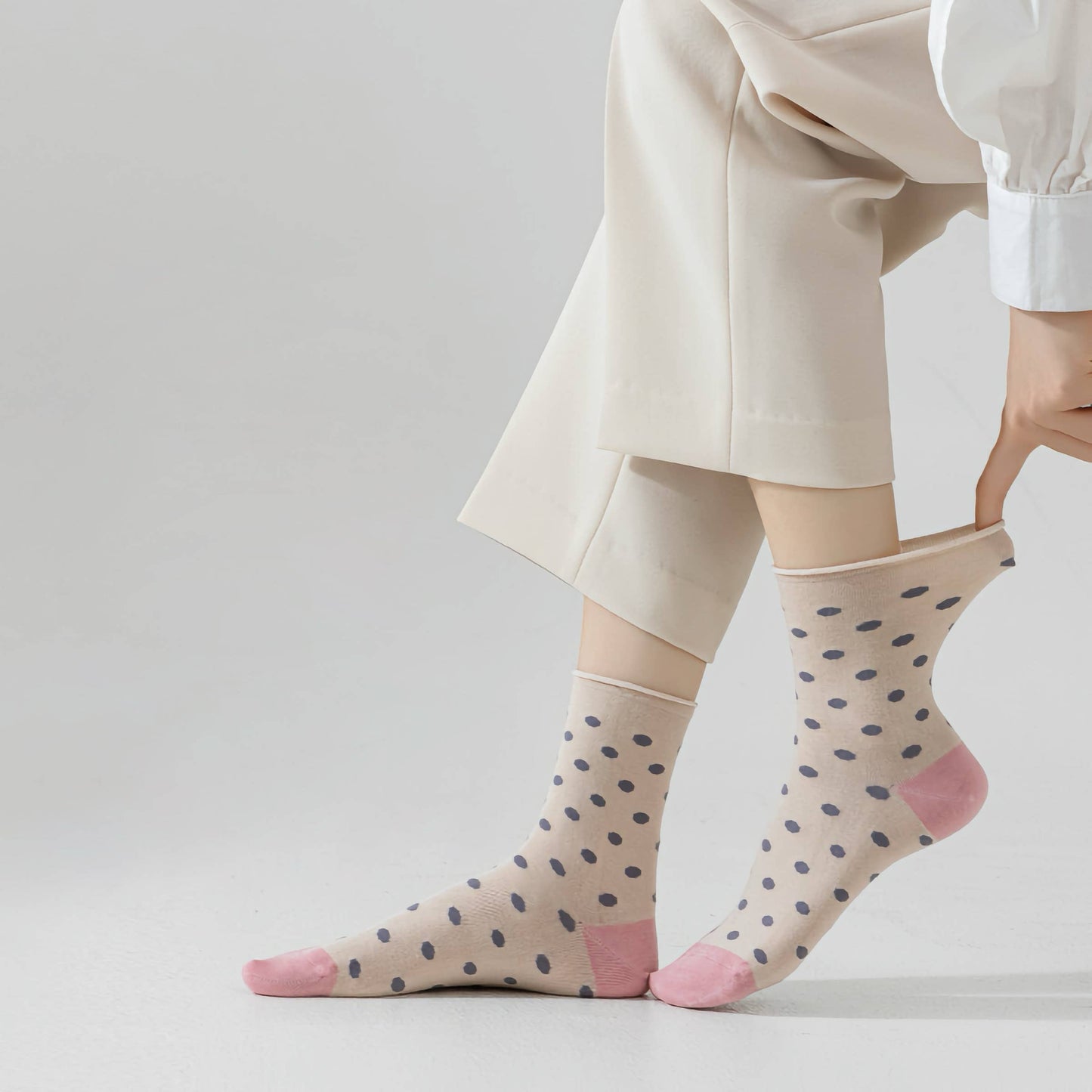 Mulberry Silk Polka Dot Socks