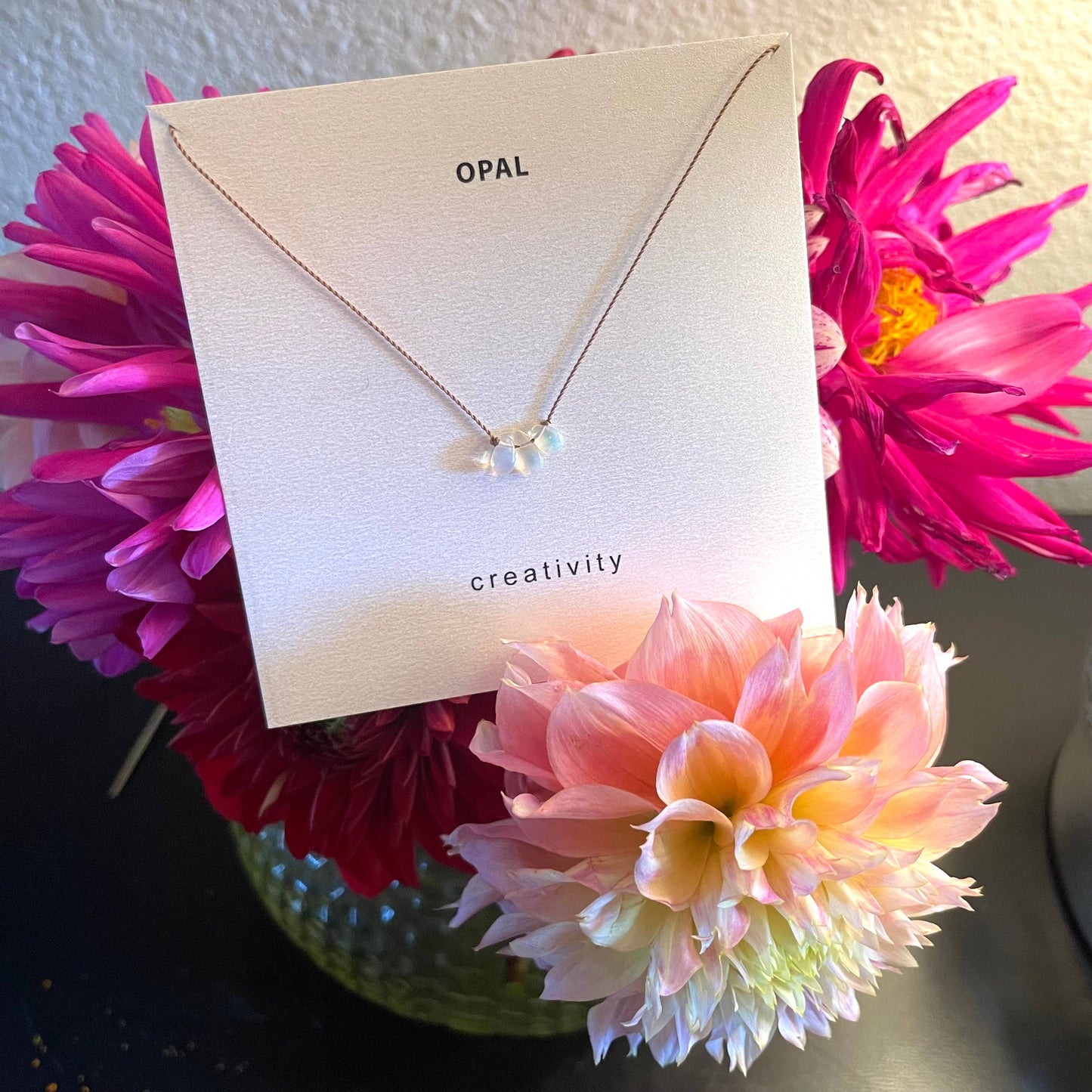 Opal Creativity Necklace, Valentine's Day Jewelry for Her