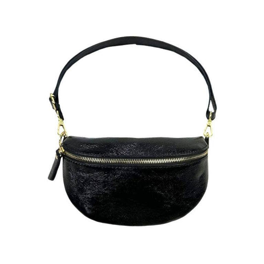 Italian Mini Leather Crossbody Waist Bag