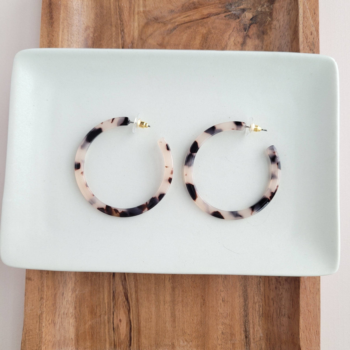 Cameron Hoops - Blonde Tortoise // Jewelry, Earrings, Fall