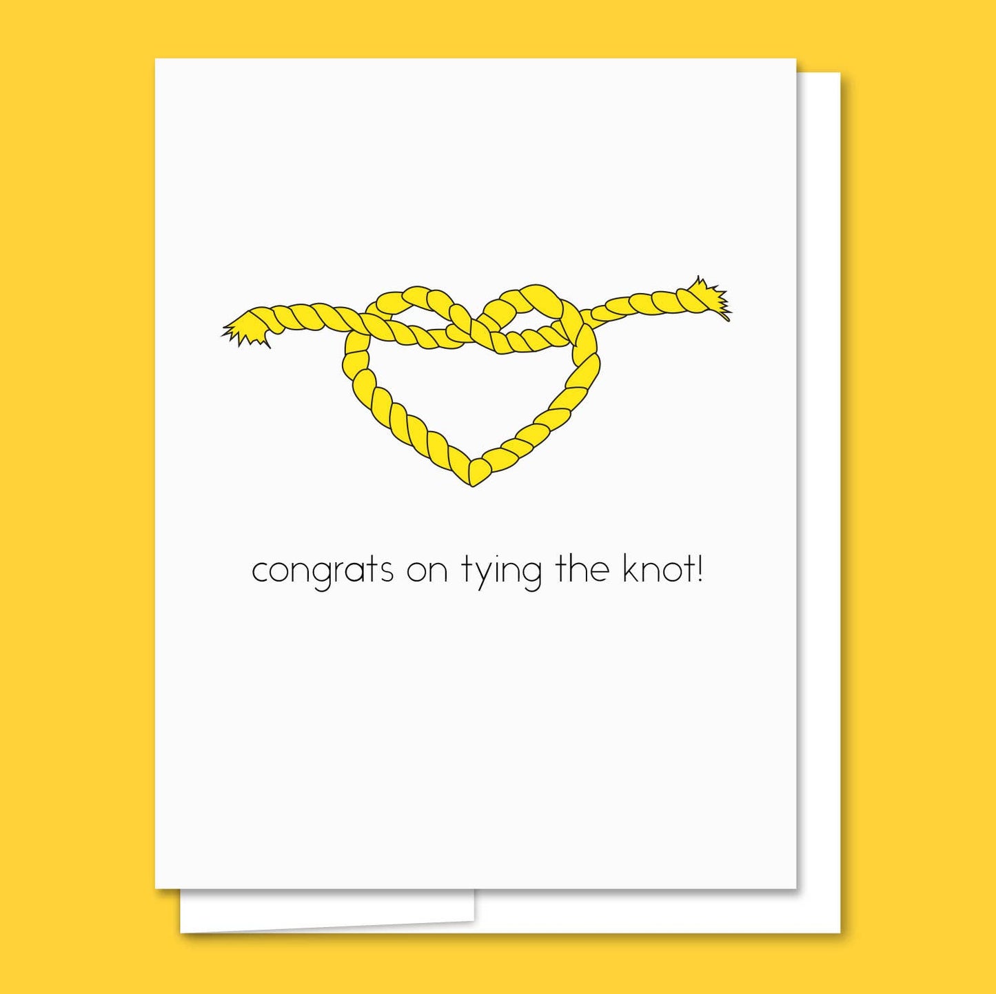 Tying the Knot - Letterpress Congratulations Card