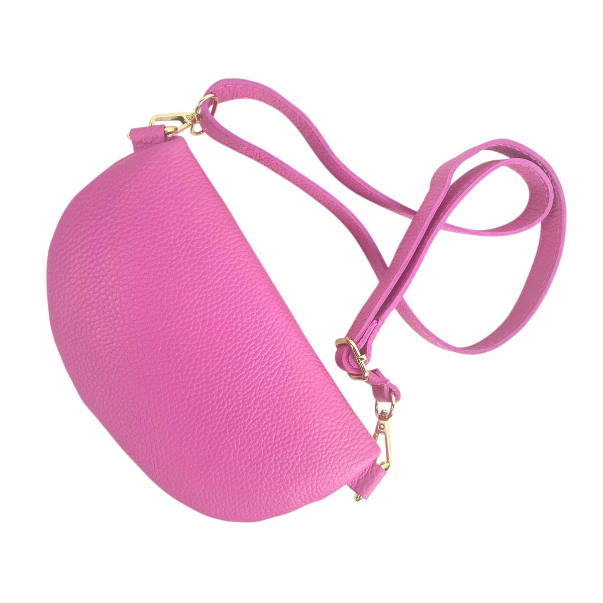 Italian Mini Leather Crossbody Waist Bag