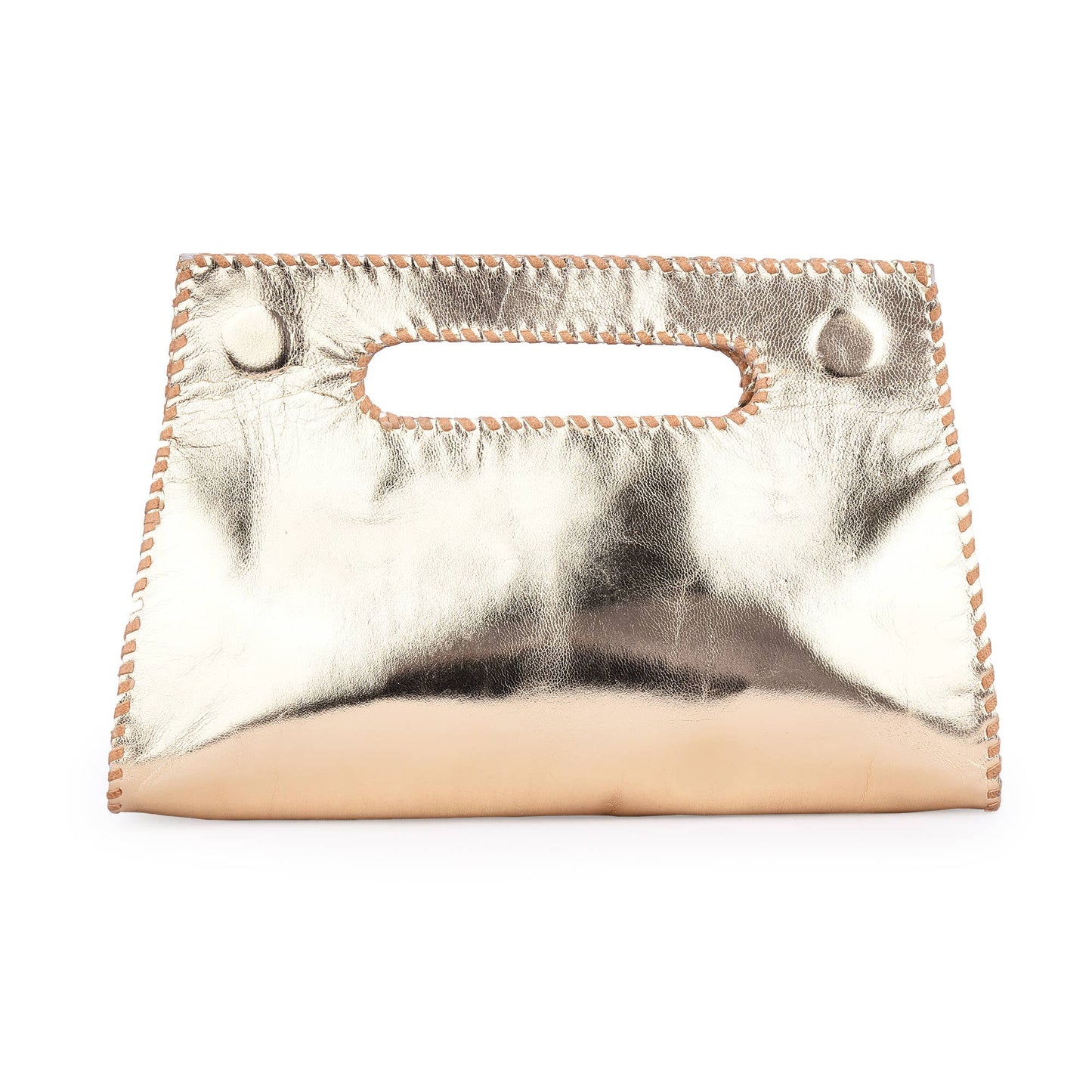 Mia Clutch - Metallic Leather