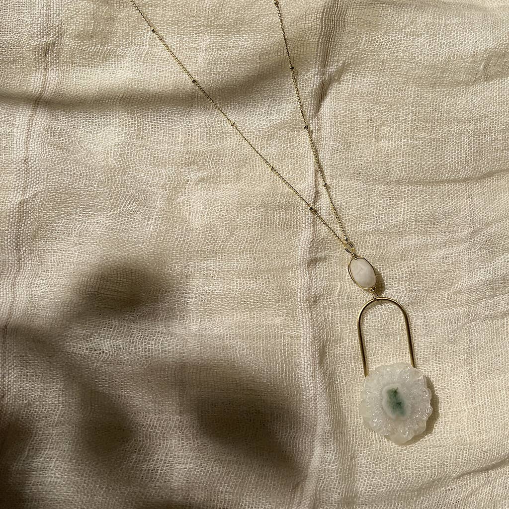 Solar Quartz Eye Necklace