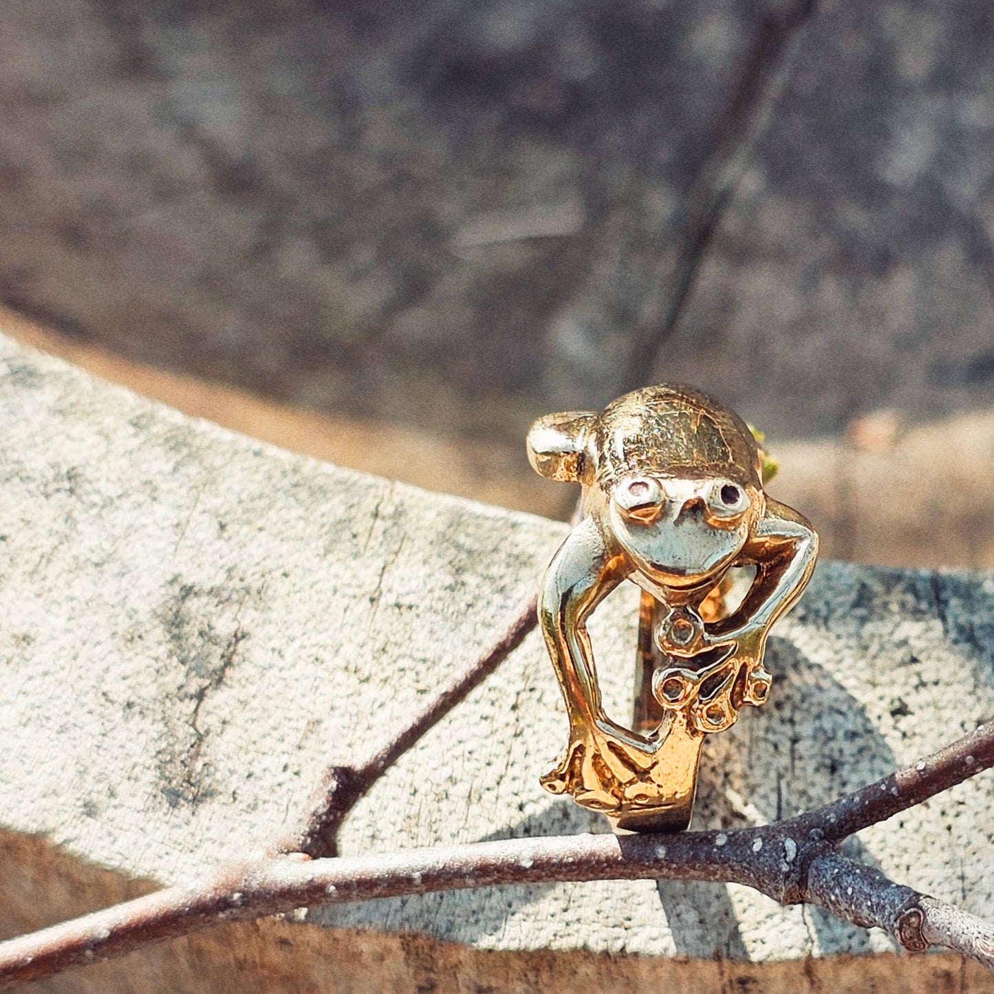 Brass Frog Ring
