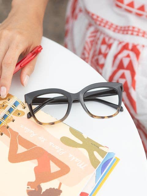Morgan - Onyx/Brown Tort - Blue Light Filtering Lens
