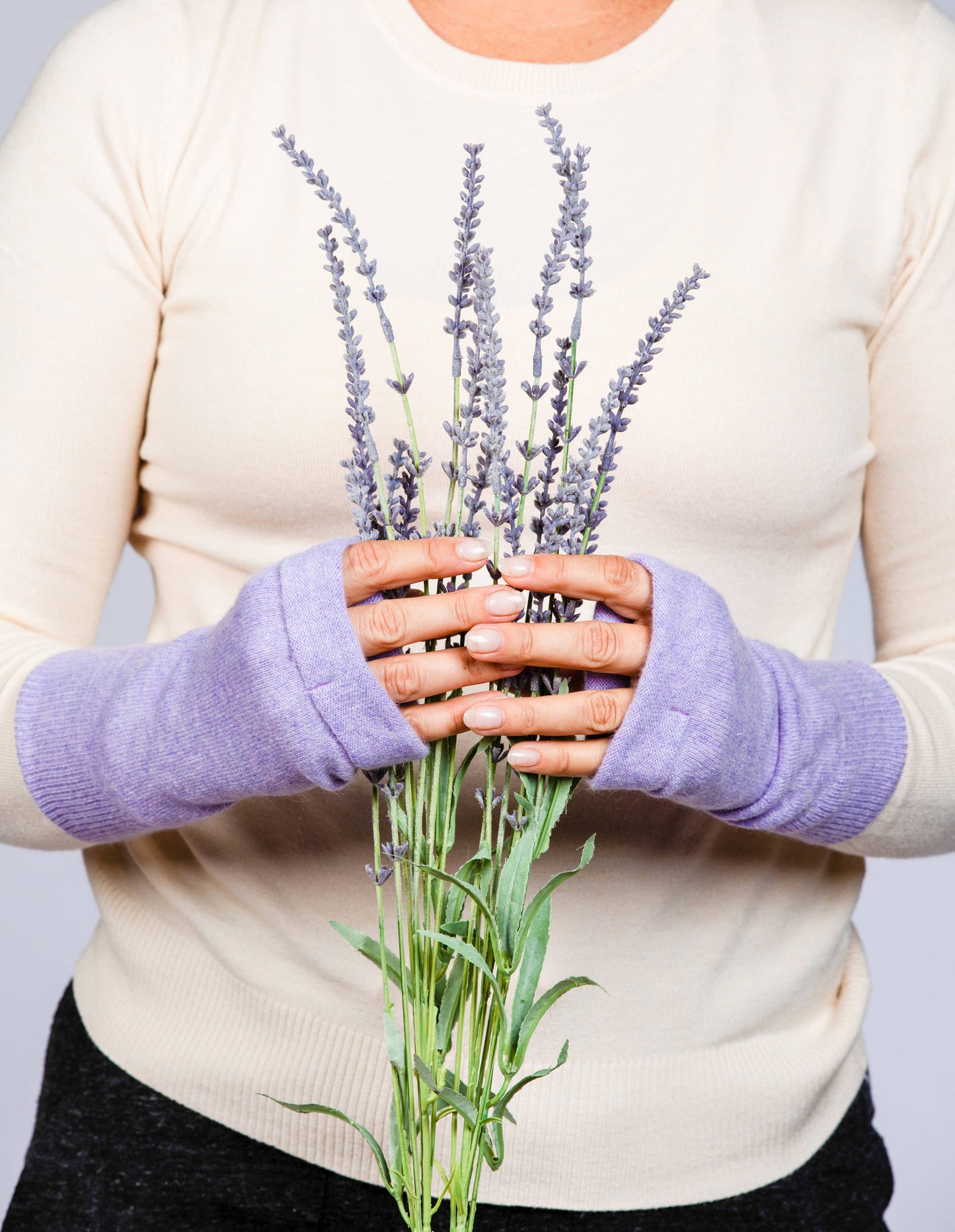 Pure Cashmere Fingerless Gloves