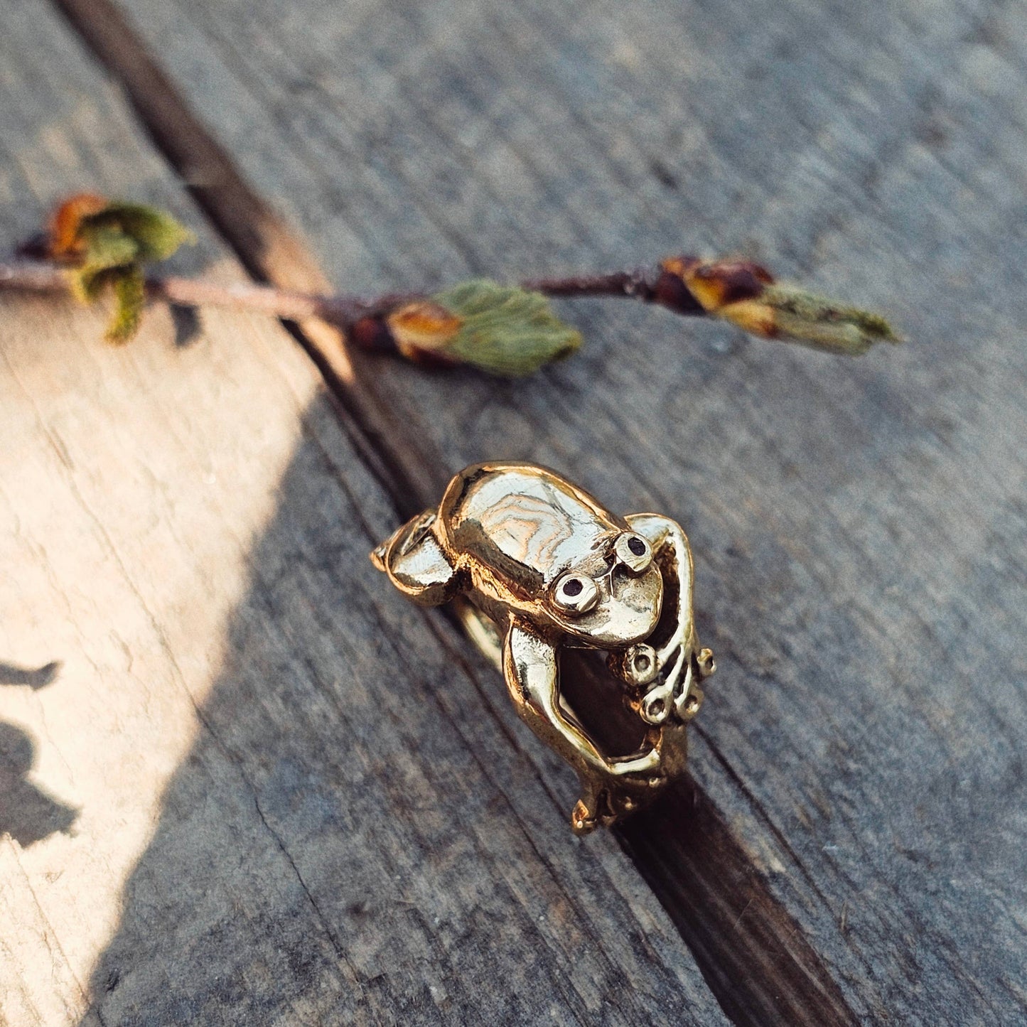 Brass Frog Ring