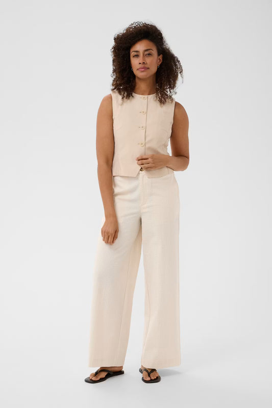 Brita Pants | Whisper White Stripe