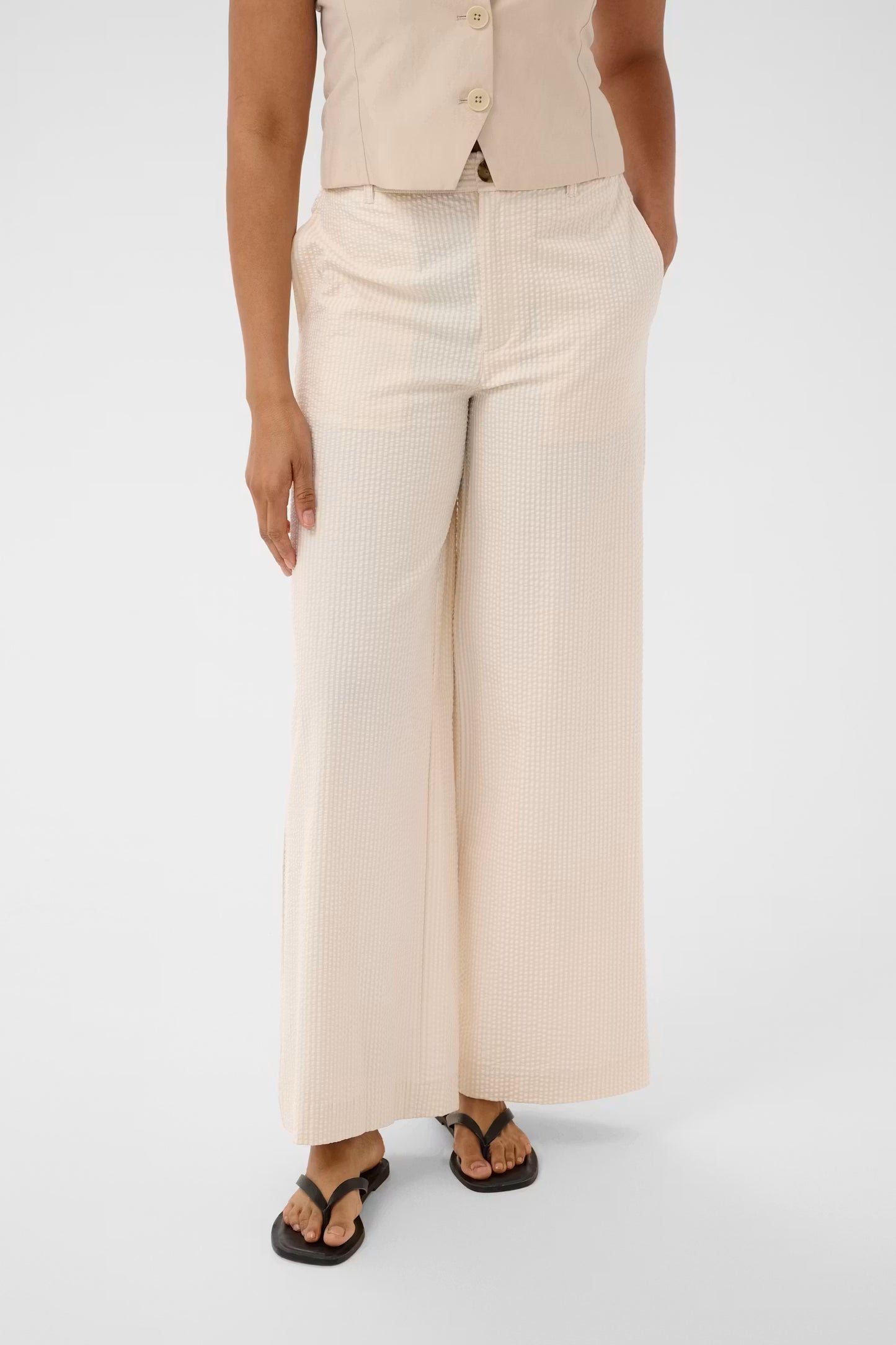 Brita Pants | Whisper White Stripe