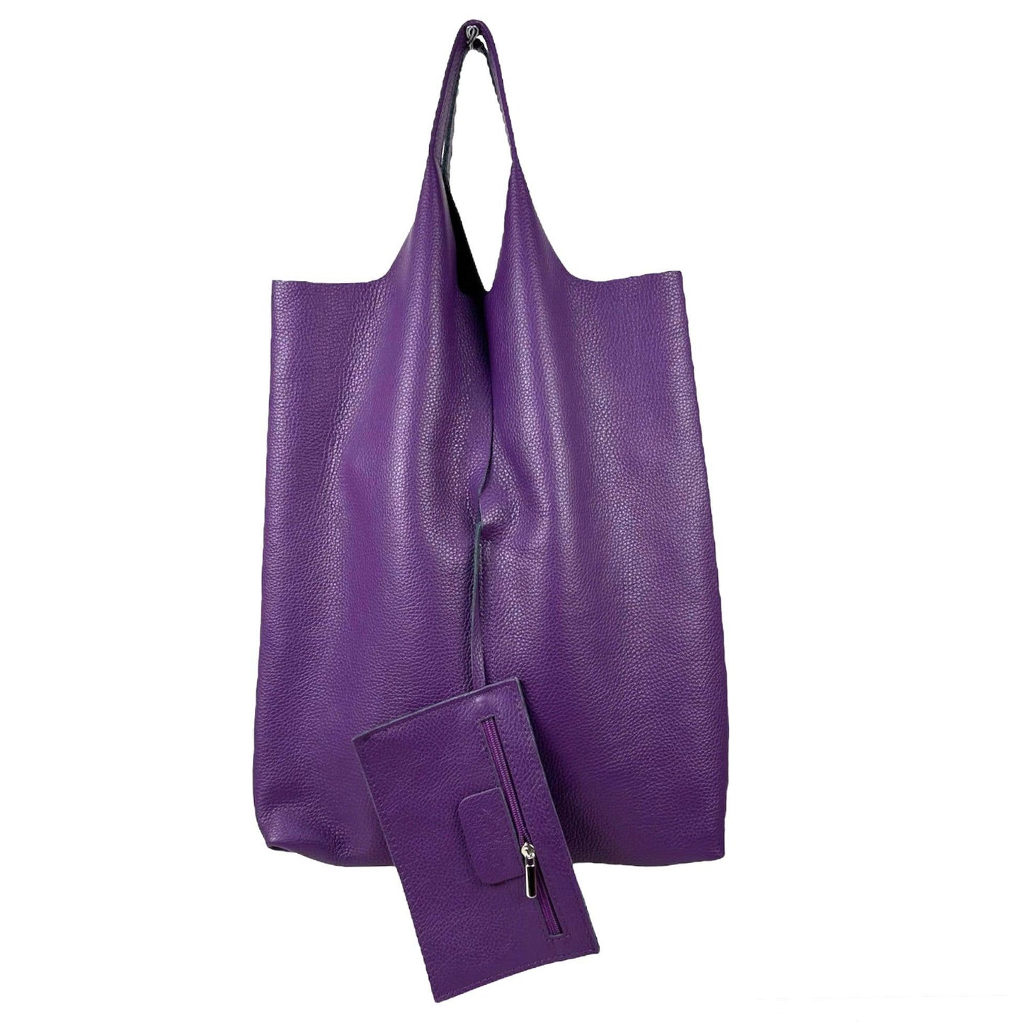 Leather University Shopper Bag with Extra Coin Pocket