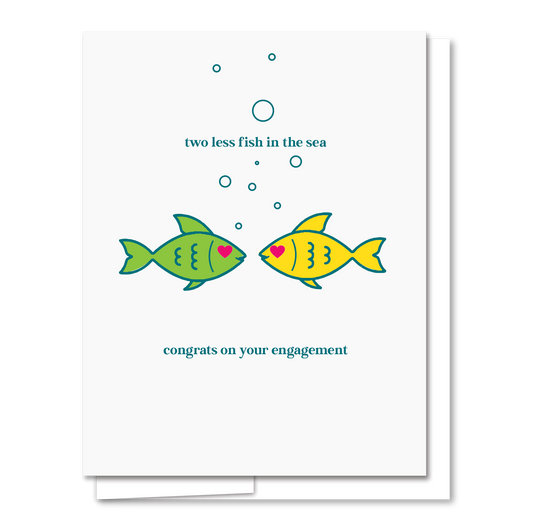 Fish in the Sea - Letterpress Funny Congratulations Card