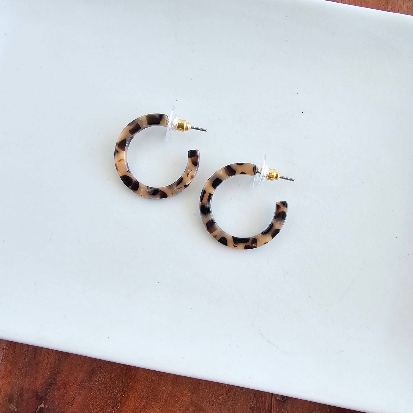 Cam Mini Hoops - Cheetah // Jewelry, Earrings, Fall