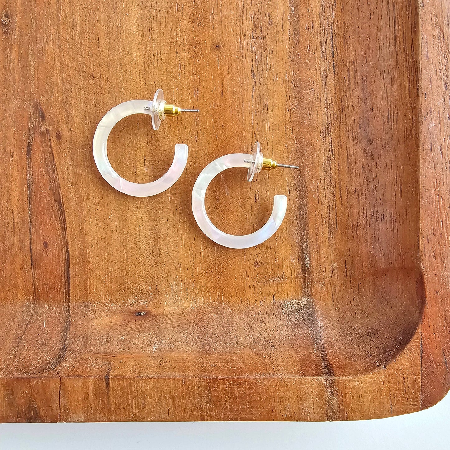 Cam Mini Hoops - Opalite // Spring Jewelry, Earrings