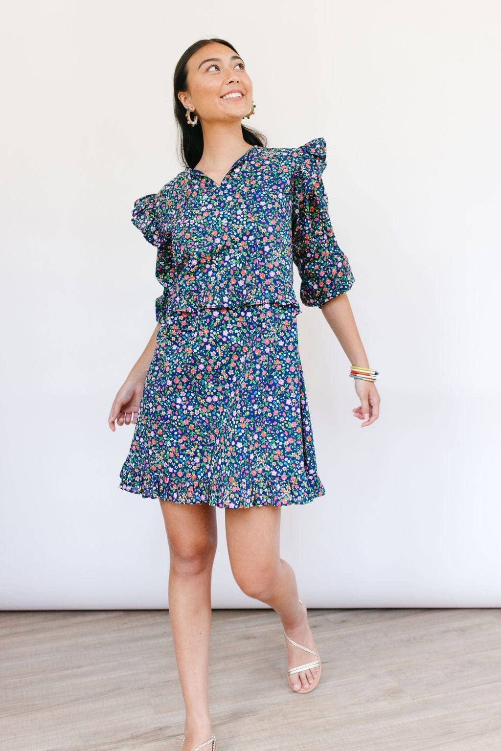 Navy Floral Monaco Dress