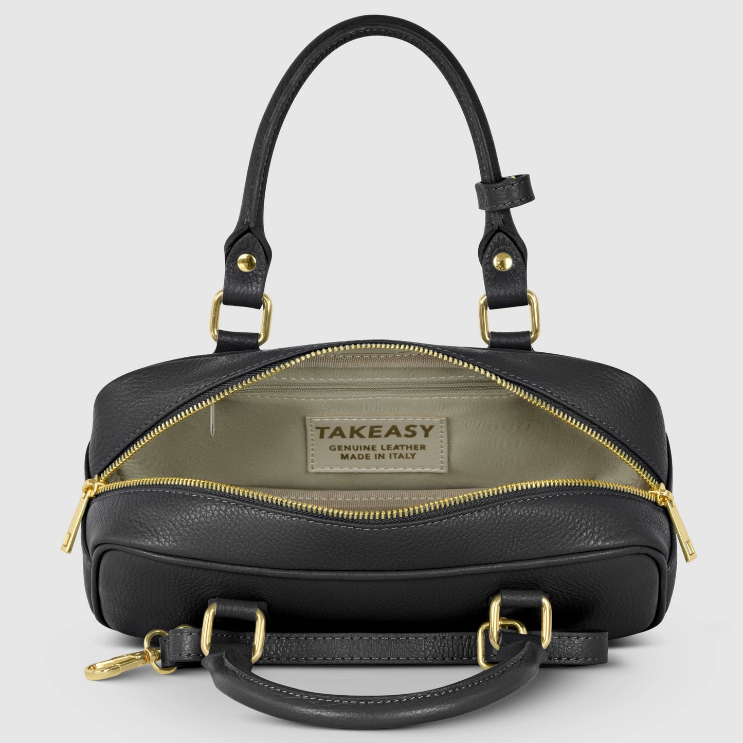 Italian Genuine Calf Leather Top-Handle Bag