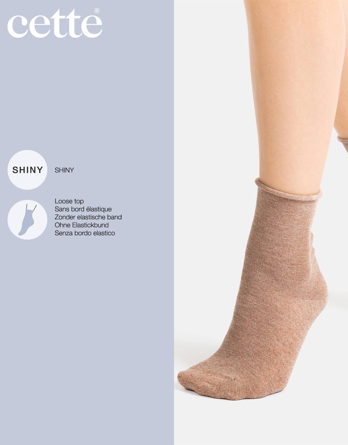Shiny Socks Glitter Women Ankle Socks Gift Made in Italy