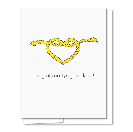 Tying the Knot - Letterpress Congratulations Card
