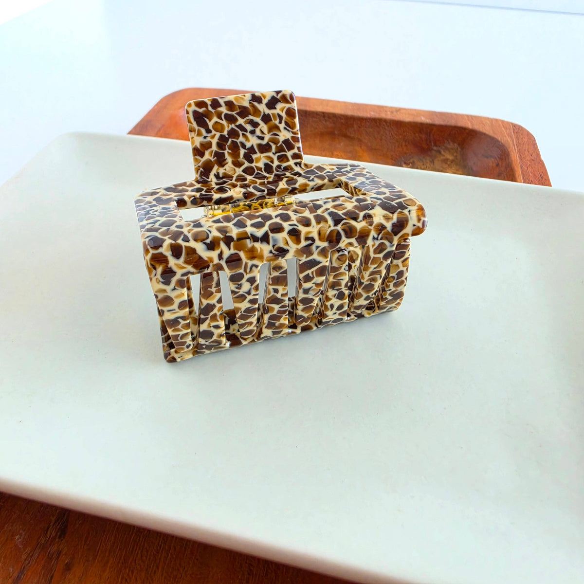 Carly Hair Claw - Giraffe // Fall, Clip, Brown