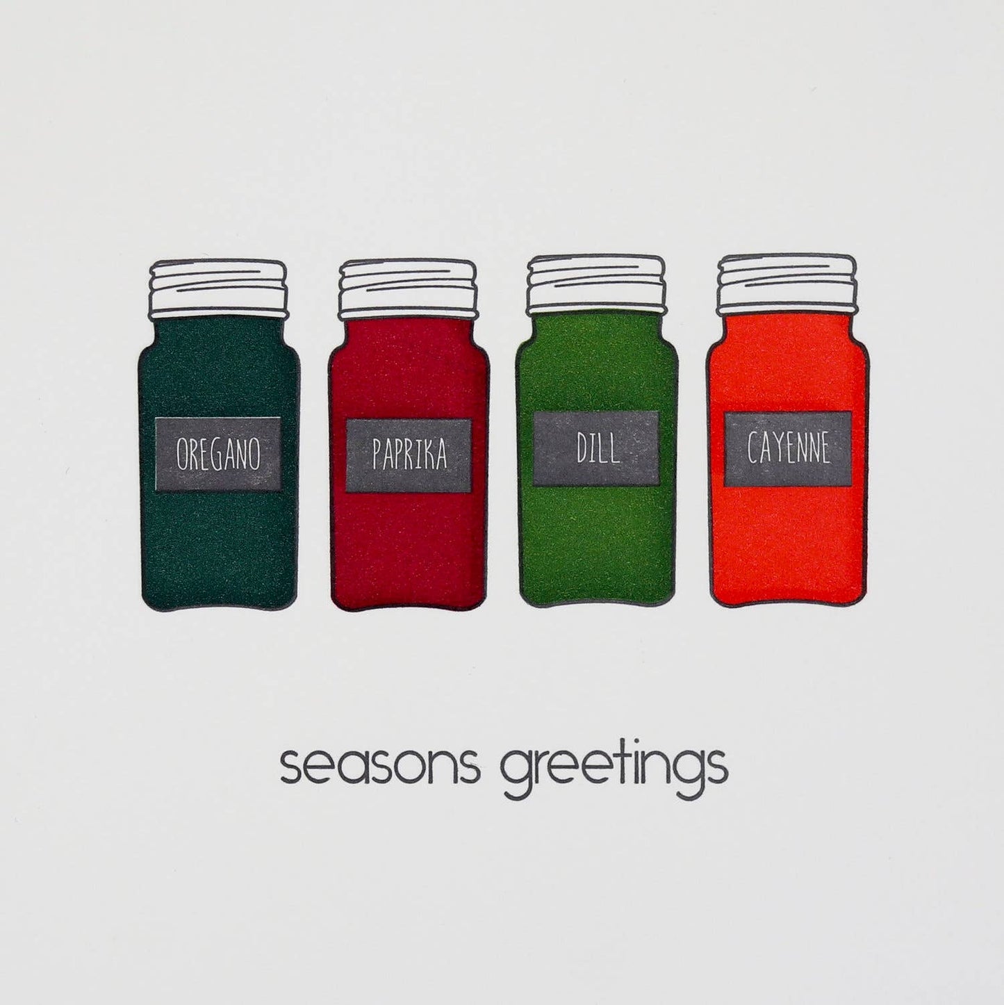 Seasons Greetings - Letterpress Funny Holiday Card