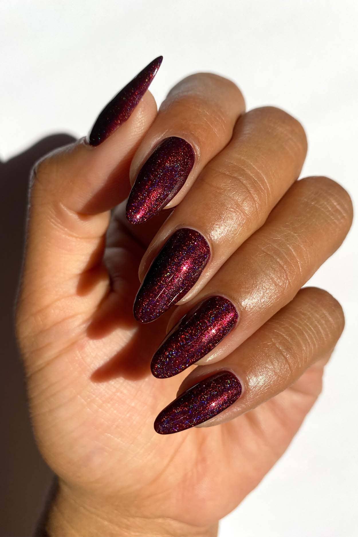 Ambrosia | Oxblood Red Holographic Nail Polish