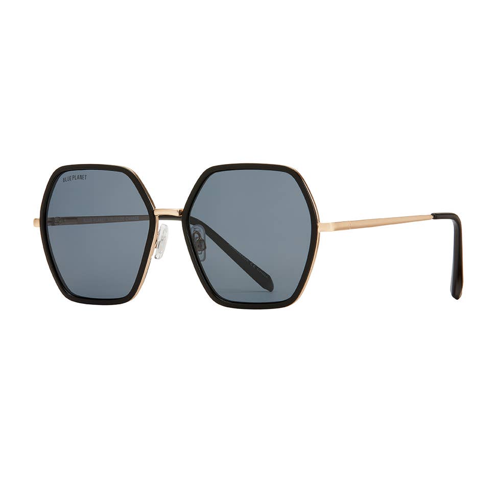 Addyson- Matte Onyx/Gold / Smoke Polarized Lens