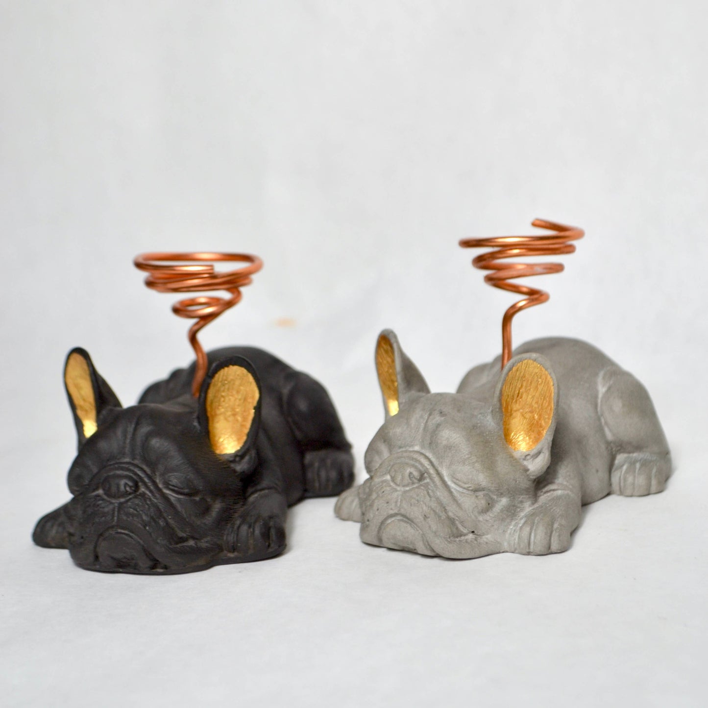 French Bulldog Airplant Holder with painted gold ears