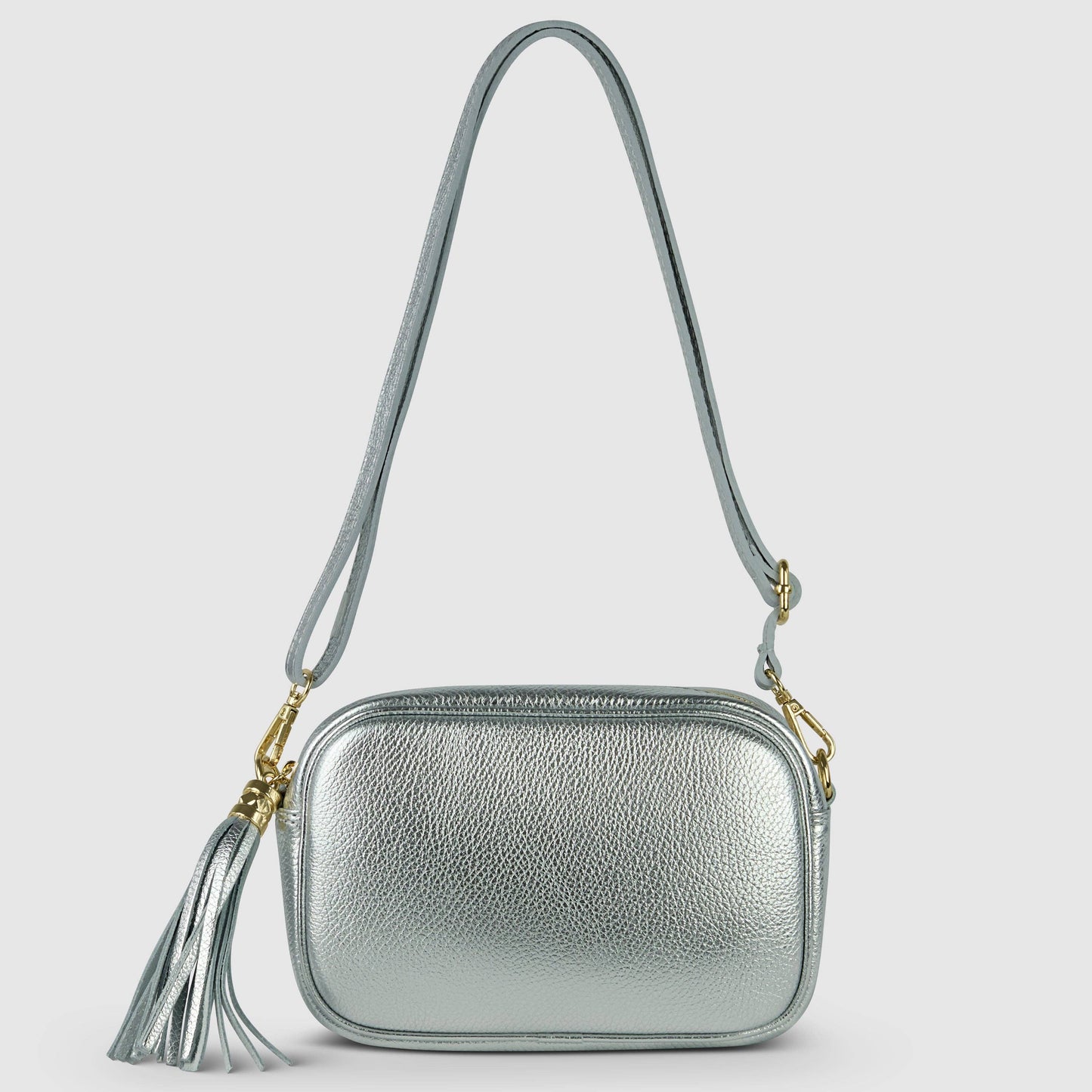 Italian Genuine Metallic Calf Leather Crossbody Bag 231302