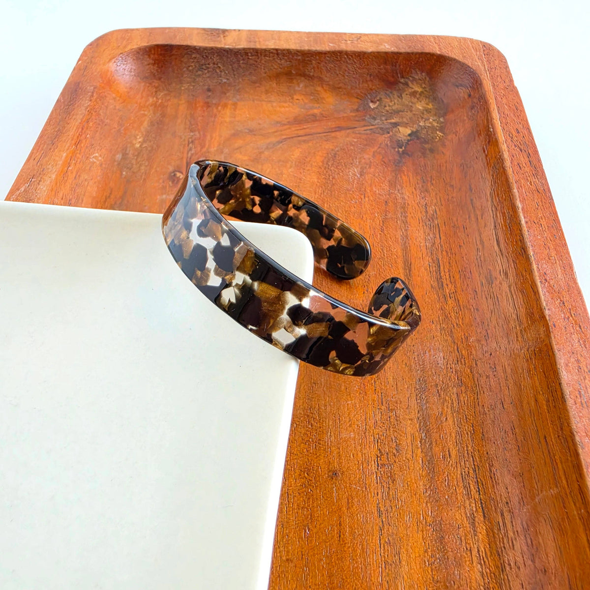 Brynn Bracelet - Black & Bronze - Small // Bangle, Cuff