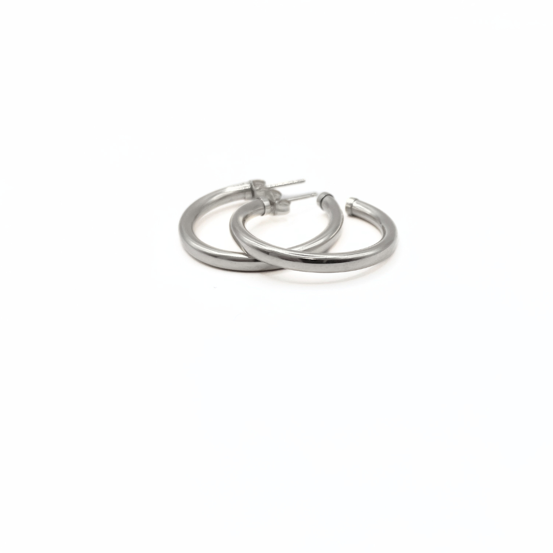 #DD - Paris Sterling Silver Post Hoops