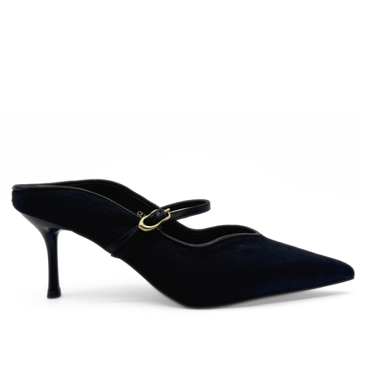 Nicky Black  Pony Hair Pumps