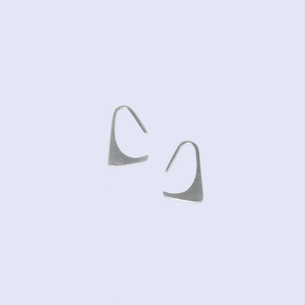 Wave Hook Earrings - Sterling Silver
