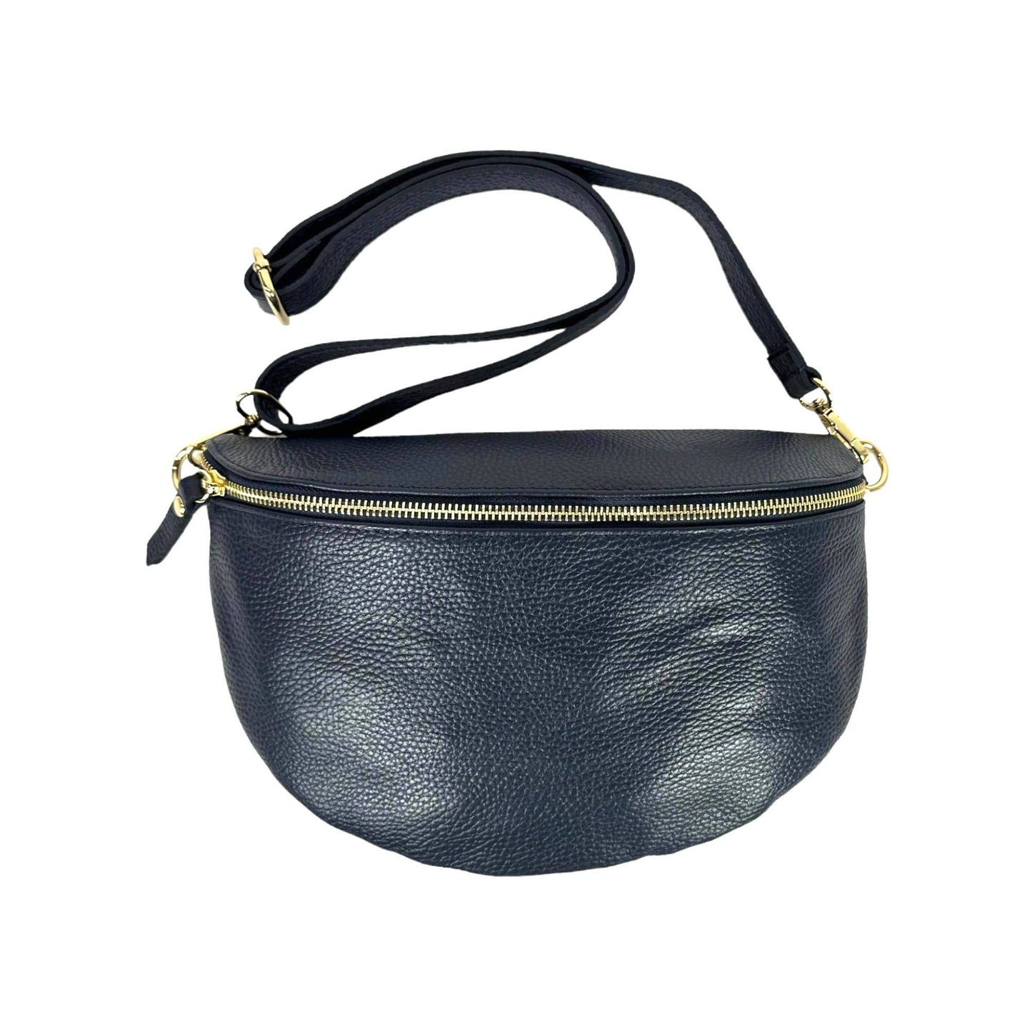 Large Italian Leather Crossbody/Waist Bag