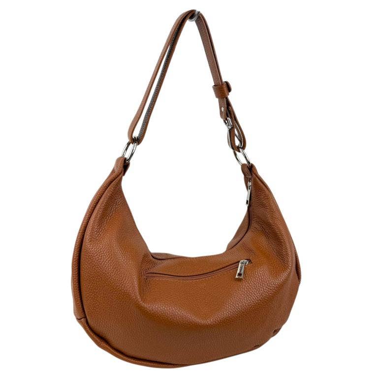 Italian Leather Crescent Design Shoulder Bag 58038