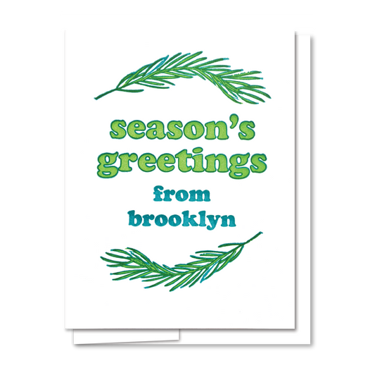 Custom City Holiday - Letterpress Holiday Card