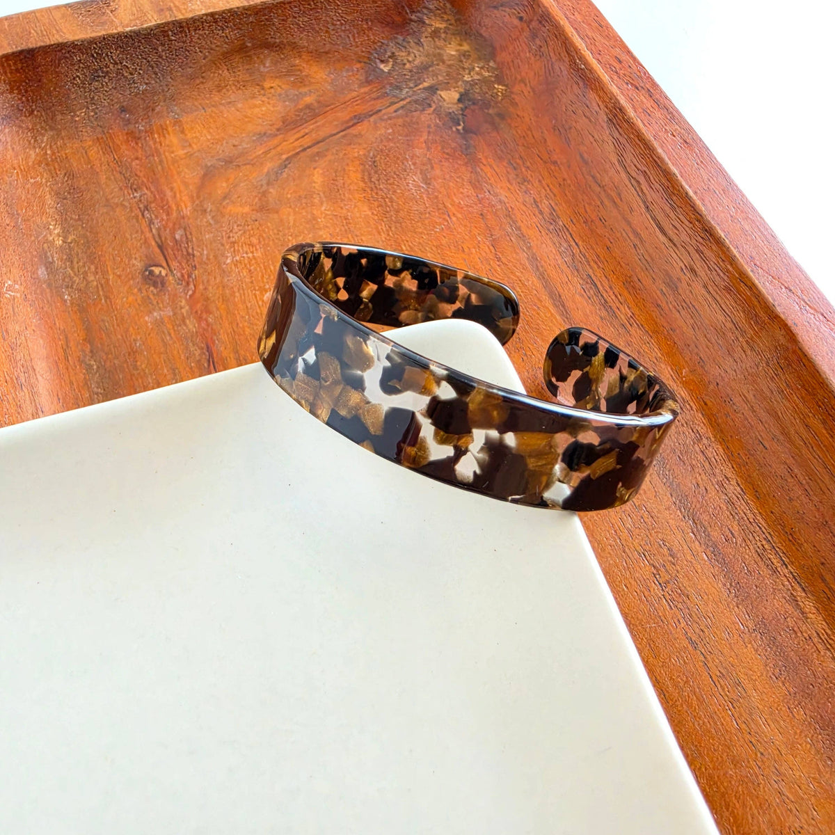 Brynn Bracelet - Black & Bronze - Small // Bangle, Cuff