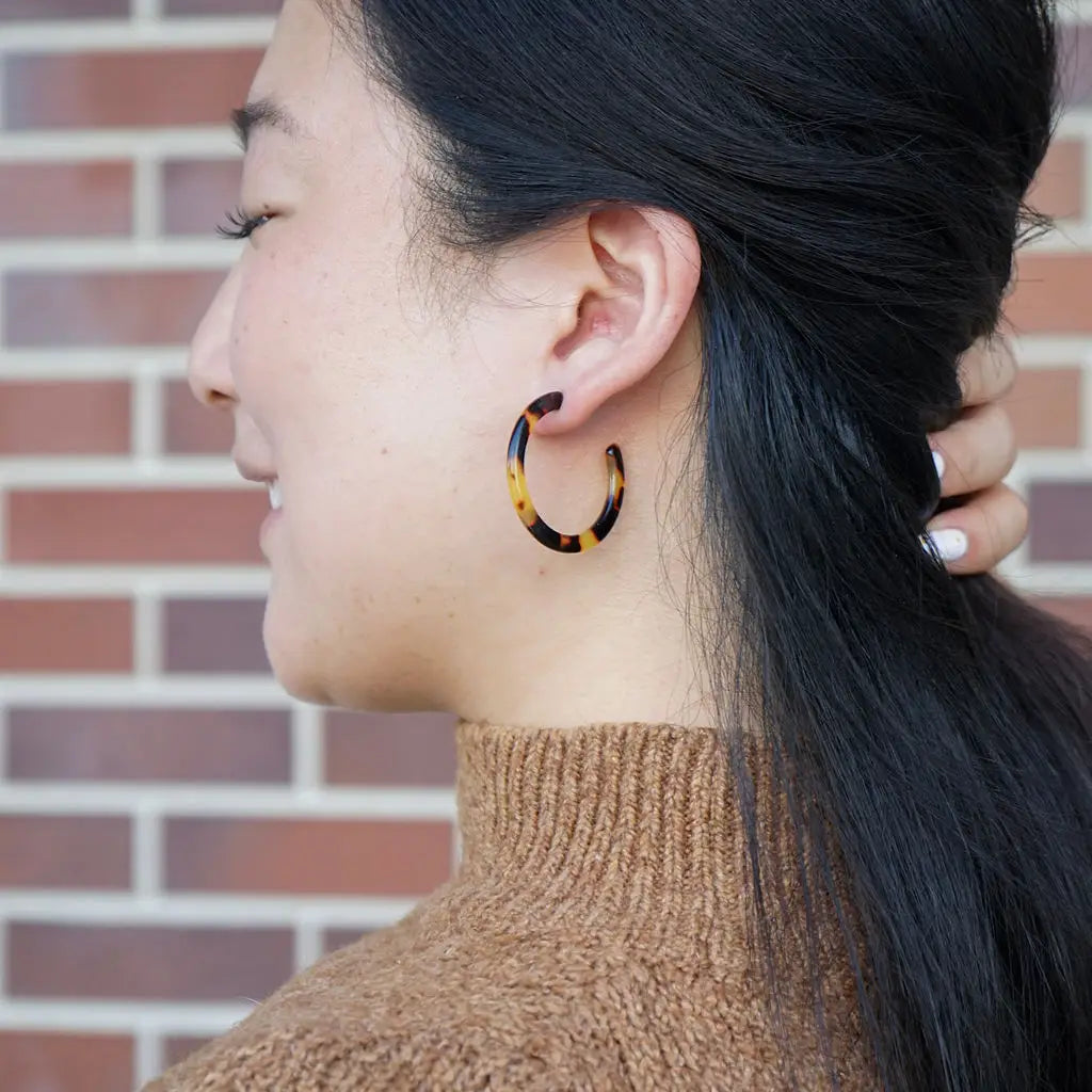 Camy Hoops - Tortoise