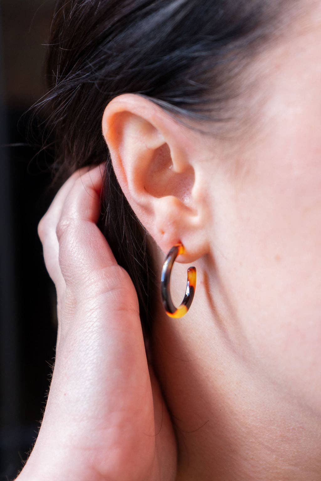 Cam Mini Hoops - Tortoise // Jewelry, Earrings, Fall