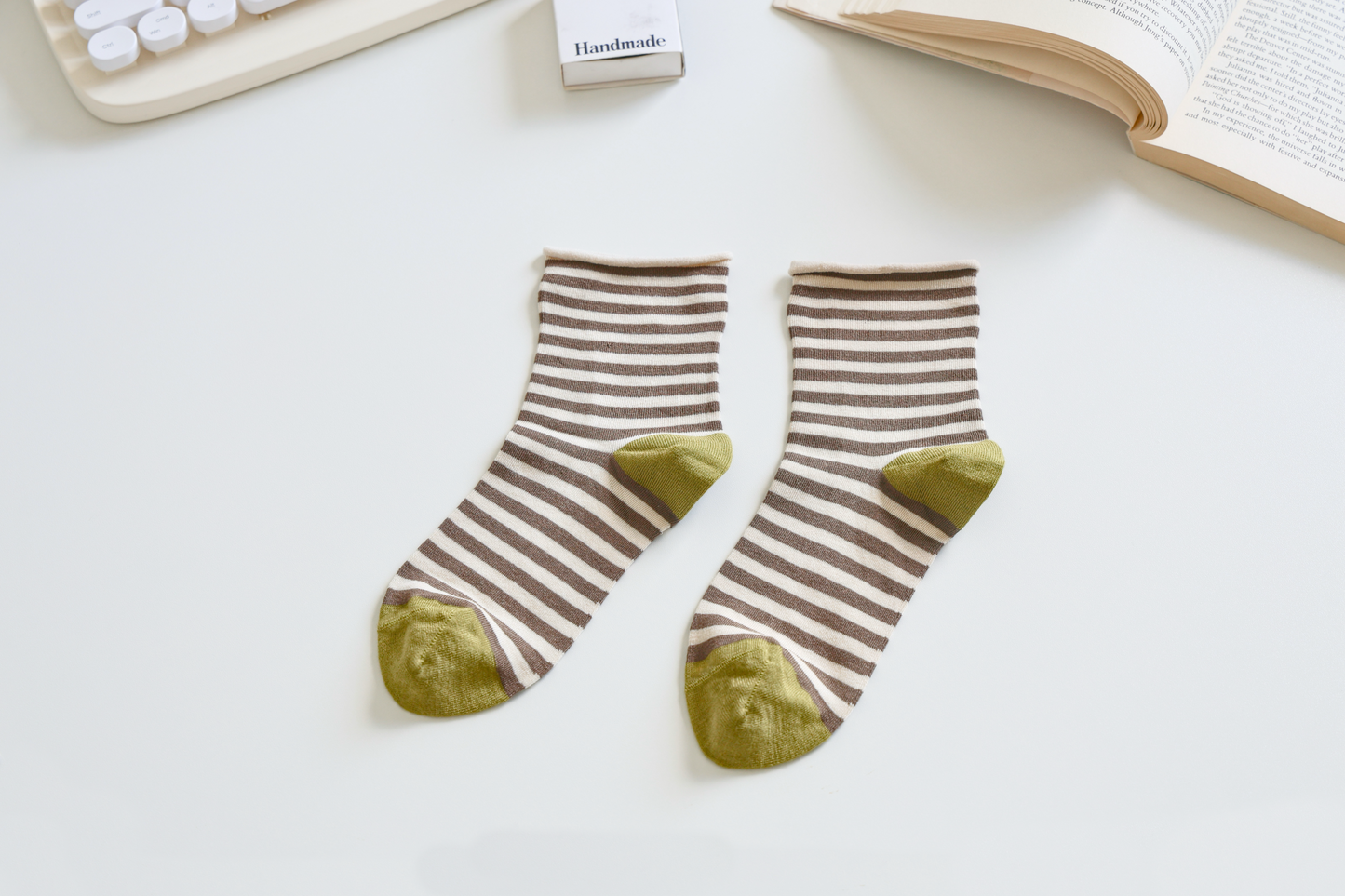 Mulberry Silk Striped Socks