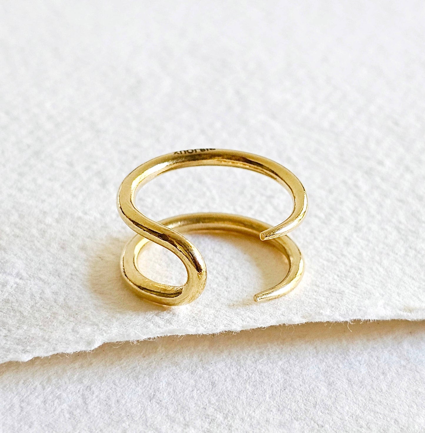 Brass ring double spike wrap talan collection
