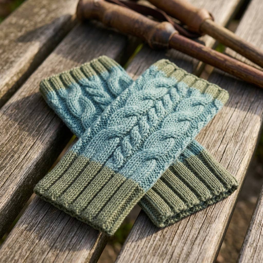 Alpaca Gloves - Braided - Fern